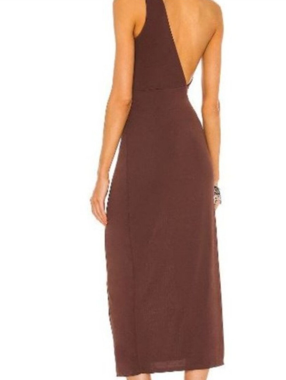 Dundas X Revolve Kate Midi Dress Chocolate Brown Sz S - Picture 3 of 6
